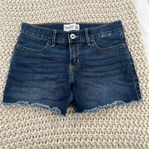 Abercrombie Kids Blue Denim Mid Rise Midi Shorts Casual Cut-Off Style